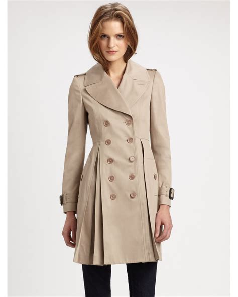 burberry trench ladies|burberry pleated trench.